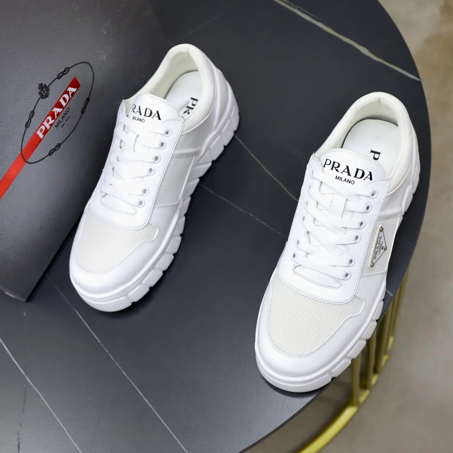 Ex-factory price 560💰[PRADA] Men's shoes are popular in the counter, official website synchronization, 1 high-quality shipment ✔️Original cowhide + cowhide lining, 1🆚1 replica, original sole, 38-45 (45 customized, non-refundable)